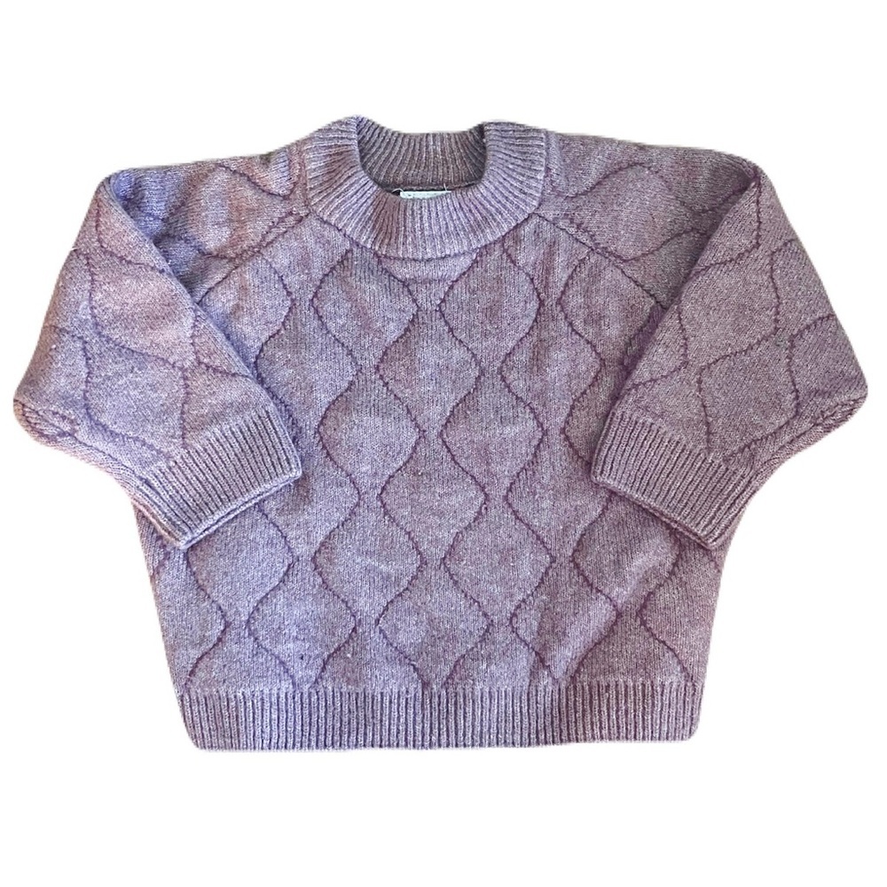 Zara Purple & Pink Knit Kids Sweater